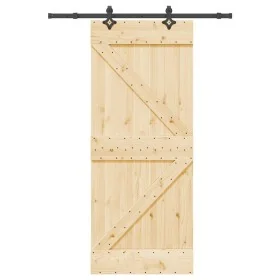 Puerta corredera con herrajes madera maciza de pino 85x210 cm von , Türen - Ref: Foro24-3332629, Preis: 186,18 €, Rabatt: %