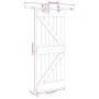 Puerta corredera con herrajes madera maciza de pino 85x210 cm von , Türen - Ref: Foro24-3332629, Preis: 186,18 €, Rabatt: %