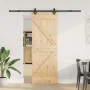 Puerta corredera con herrajes madera maciza de pino 70x210 cm de , Puertas - Ref: Foro24-3332634, Precio: 192,97 €, Descuento: %