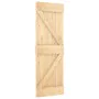 Puerta corredera con herrajes madera maciza de pino 70x210 cm de , Puertas - Ref: Foro24-3332634, Precio: 192,97 €, Descuento: %