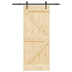 Puerta corredera con herrajes madera maciza de pino 85x210 cm von , Türen - Ref: Foro24-3332641, Preis: 193,18 €, Rabatt: %