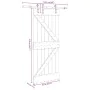Puerta corredera con herrajes madera maciza de pino 85x210 cm von , Türen - Ref: Foro24-3332641, Preis: 192,89 €, Rabatt: %