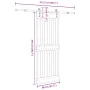 Puerta corredera con herrajes madera maciza de pino 80x210 cm von , Türen - Ref: Foro24-3332695, Preis: 184,92 €, Rabatt: %