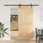 Puerta corredera con herrajes madera maciza de pino 90x210 cm de , Puertas - Ref: Foro24-3332697, Precio: 205,13 €, Descuento: %