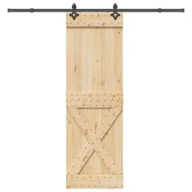 Puerta corredera con herrajes madera maciza de pino 70x210 cm von , Türen - Ref: Foro24-3332778, Preis: 183,61 €, Rabatt: %