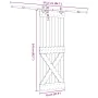 Puerta corredera con herrajes madera maciza de pino 70x210 cm von , Türen - Ref: Foro24-3332778, Preis: 183,73 €, Rabatt: %