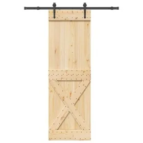 Puerta corredera con herrajes madera maciza de pino 70x210 cm von , Türen - Ref: Foro24-3332784, Preis: 171,24 €, Rabatt: %