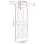 Puerta corredera con herrajes madera maciza de pino 70x210 cm de , Puertas - Ref: Foro24-3332784, Precio: 171,36 €, Descuento: %