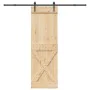 Puerta corredera con herrajes madera maciza de pino 70x210 cm by , Doors - Ref: Foro24-3332790, Price: 186,24 €, Discount: %