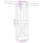 Puerta corredera con herrajes madera maciza de pino 70x210 cm by , Doors - Ref: Foro24-3332790, Price: 186,24 €, Discount: %