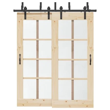 Kit de herrajes para puertas correderas acero negro 183 cm von , Türartikel - Ref: Foro24-3295721, Preis: 115,68 €, Rabatt: %