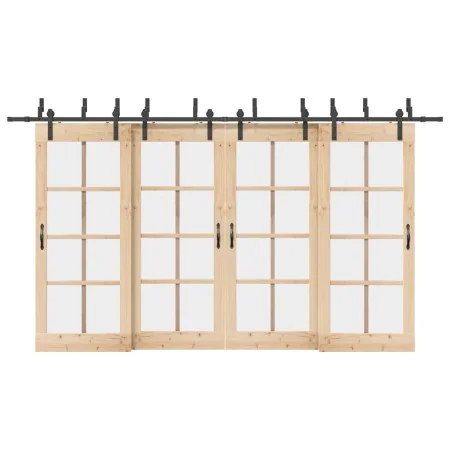 Kit de herrajes para puertas correderas acero negro 400 cm von , Türartikel - Ref: Foro24-3295742, Preis: 251,90 €, Rabatt: %