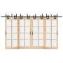 Kit de herrajes para puertas correderas acero negro 400 cm by , Door items - Ref: Foro24-3295754, Price: 240,00 €, Discount: %