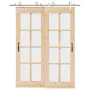 Kit de herrajes para puerta corredera 183 cm acero plateado de , Artículos para puertas - Ref: Foro24-3295761, Precio: 269,60...