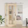 Kit de herrajes para puerta corredera 183 cm acero plateado de , Artículos para puertas - Ref: Foro24-3295761, Precio: 269,60...