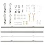 Kit de herrajes para puerta corredera 183 cm acero plateado de , Artículos para puertas - Ref: Foro24-3295761, Precio: 269,60...