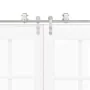 Kit de herrajes para puerta corredera 183 cm acero plateado de , Artículos para puertas - Ref: Foro24-3295761, Precio: 269,60...