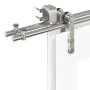 Kit de herrajes para puerta corredera 183 cm acero plateado de , Artículos para puertas - Ref: Foro24-3295761, Precio: 269,60...