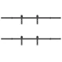 Kit de herrajes para puertas correderas acero negro 366 cm de , Artículos para puertas - Ref: Foro24-3295777, Precio: 100,88 ...