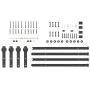 Kit de herrajes para puertas correderas acero negro 366 cm de , Artículos para puertas - Ref: Foro24-3295777, Precio: 100,88 ...