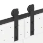 Kit de herrajes para puertas correderas acero negro 366 cm de , Artículos para puertas - Ref: Foro24-3295777, Precio: 100,88 ...