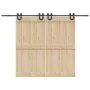 Kit de herrajes para puertas correderas acero negro 366 cm by , Door items - Ref: Foro24-3295789, Price: 100,55 €, Discount: %