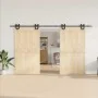 Kit de herrajes para puertas correderas acero negro 366 cm by , Door items - Ref: Foro24-3295789, Price: 100,55 €, Discount: %
