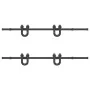 Kit de herrajes para puertas correderas acero negro 366 cm by , Door items - Ref: Foro24-3295789, Price: 100,55 €, Discount: %