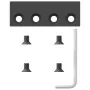 Kit de herrajes para puertas correderas acero negro 366 cm by , Door items - Ref: Foro24-3295789, Price: 100,55 €, Discount: %