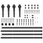 Kit de herrajes para puertas correderas acero negro 427 cm de , Artículos para puertas - Ref: Foro24-3295782, Precio: 164,04 ...