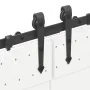 Kit de herrajes para puertas correderas acero negro 427 cm de , Artículos para puertas - Ref: Foro24-3295782, Precio: 164,04 ...