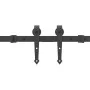 Kit de herrajes para puertas correderas acero negro 427 cm de , Artículos para puertas - Ref: Foro24-3295782, Precio: 164,04 ...