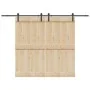 Kit de herrajes para puertas correderas acero negro 427 cm de , Artículos para puertas - Ref: Foro24-3295780, Precio: 137,99 ...