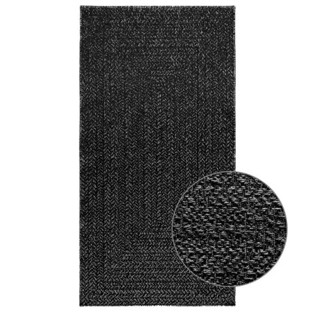 Alfombra ZIZUR apariencia yute interior exterior antracita by , Rugs - Ref: Foro24-4010329, Price: 41,26 €, Discount: %