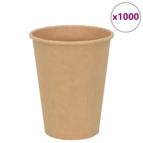 Tazas de café de papel 1000 uds 12oz 300ml marrón de , Vasos desechables - Ref: Foro24-4102796, Precio: 89,82 €, Descuento: %