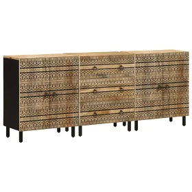 Aparadores 3 unidades madera maciza mango by , Lockers and storage cabinets - Ref: Foro24-3310128, Price: 328,07 €, Discount: %