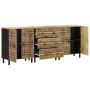 Aparadores 3 unidades madera maciza mango by , Lockers and storage cabinets - Ref: Foro24-3310128, Price: 328,07 €, Discount: %