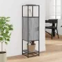 Aparador alto madera ingeniería metal gris sonoma 35,5x35x13 cm de , Aparadores - Ref: Foro24-849037, Precio: 77,77 €, Descue...