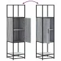 Aparador alto madera ingeniería metal gris sonoma 35,5x35x13 cm de , Aparadores - Ref: Foro24-849037, Precio: 77,77 €, Descue...