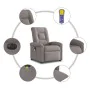 Sillón reclinable de masaje eléctrico tela gris taupe by , Armchairs - Ref: Foro24-3303251, Price: 263,77 €, Discount: %