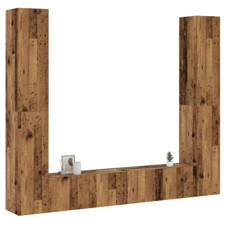 Muebles de TV de pared 6 uds madera vieja madera de ingeniería de , Muebles TV - Ref: Foro24-3328985, Precio: 259,25 €, Descu...