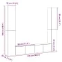 Muebles de TV de pared 6 uds madera vieja madera de ingeniería de , Muebles TV - Ref: Foro24-3328985, Precio: 259,25 €, Descu...