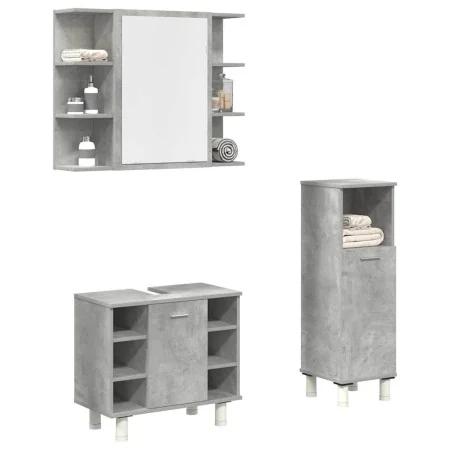 Set muebles de baño 2 piezas madera contrachapada gris hormigón by , Bathroom furniture - Ref: Foro24-3324854, Price: 142,18 ...