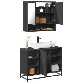 Juego de muebles de baño 2 pzas madera contrachapada negro von , Badezimmermöbel - Ref: Foro24-3300940, Preis: 153,78 €, Raba...