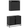 Juego de muebles de baño 2 pzas madera contrachapada negro by , Bathroom furniture - Ref: Foro24-3300940, Price: 153,66 €, Di...