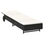 Tumbona con ruedas y cojín ratán sintético negro de , Tumbonas - Ref: Foro24-4104033, Precio: 161,49 €, Descuento: %