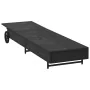 Tumbona con ruedas y cojín ratán sintético negro de , Tumbonas - Ref: Foro24-4104033, Precio: 161,49 €, Descuento: %