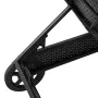 Tumbona con ruedas y cojín ratán sintético negro de , Tumbonas - Ref: Foro24-4104033, Precio: 161,49 €, Descuento: %