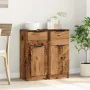 Aparadores 2 uds madera ingeniería madera envejecida 30x30x70cm de , Aparadores - Ref: Foro24-856952, Precio: 95,31 €, Descue...
