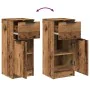 Aparadores 2 uds madera ingeniería madera envejecida 30x30x70cm de , Aparadores - Ref: Foro24-856952, Precio: 95,31 €, Descue...